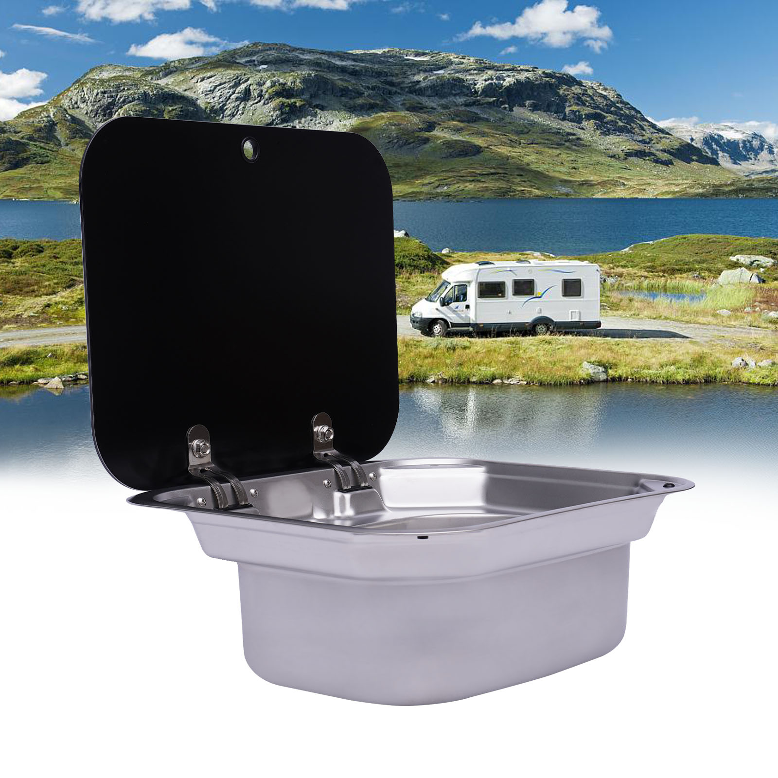 Space Saving RV Sink Semi Rece - Outdoor Adventures recensione e prezzo