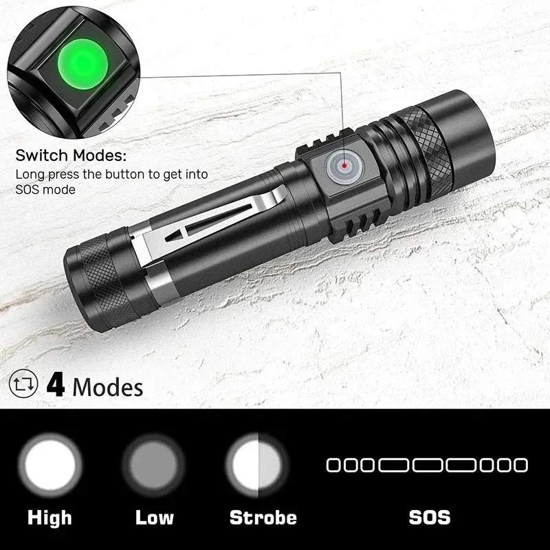 T6 LED Rechargeable Flashlight - Outdoor Adventures recensione e prezzo