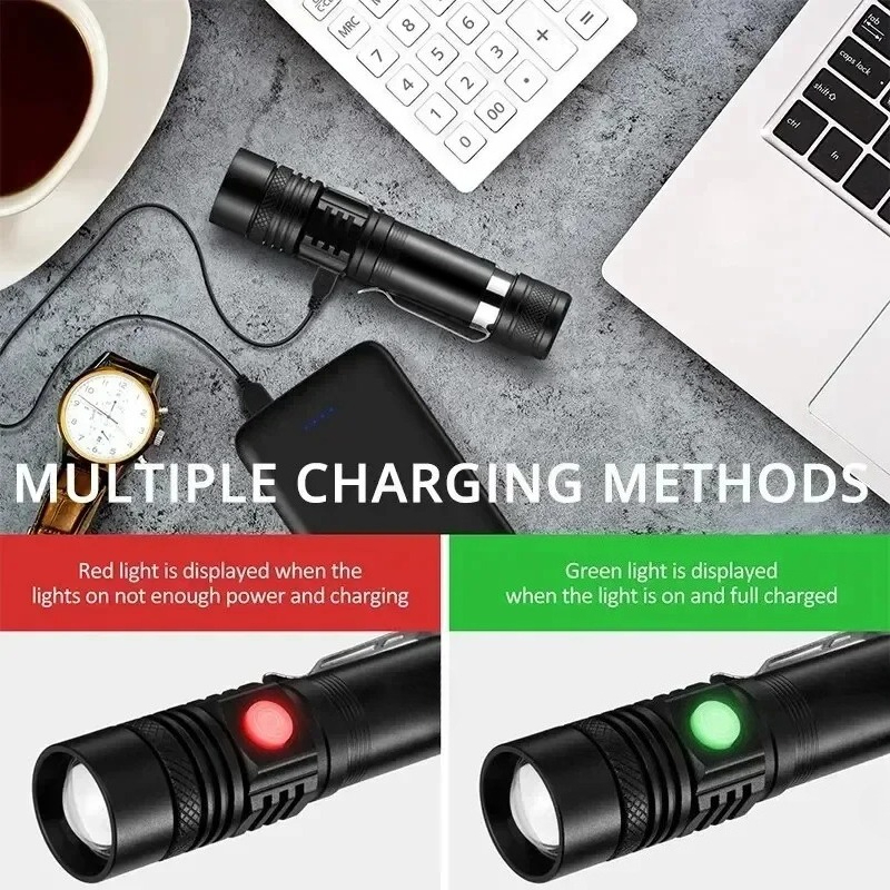 T6 LED Rechargeable Flashlight - Outdoor Adventures recensione e prezzo