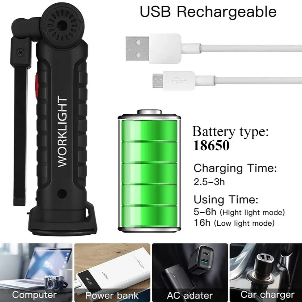 Portable COB LED Flashlight US - Outdoor Adventures recensione e prezzo