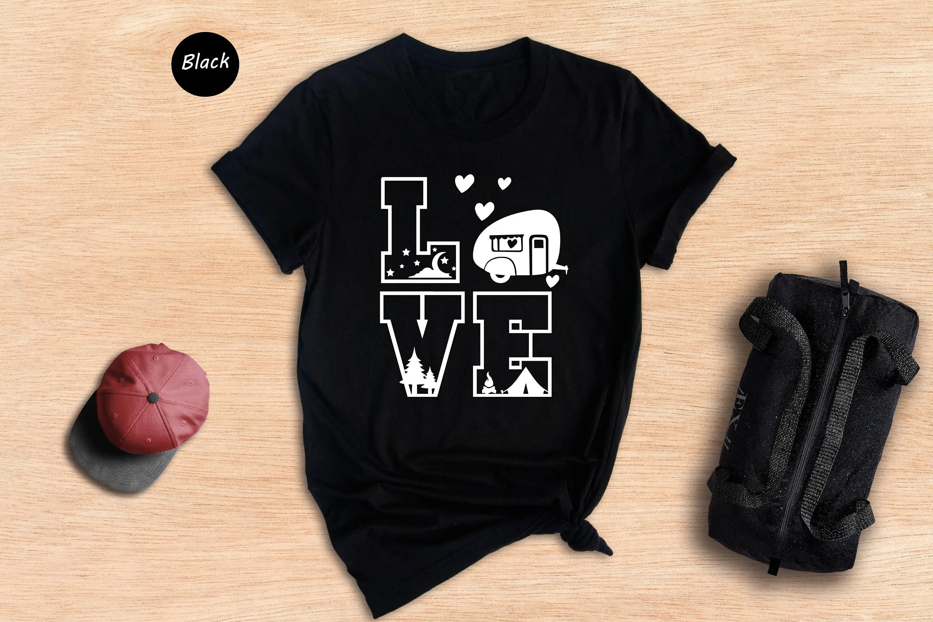 Camping T Shirt Adventure Love - Outdoor Adventure Vacations For Families recensione e prezzo