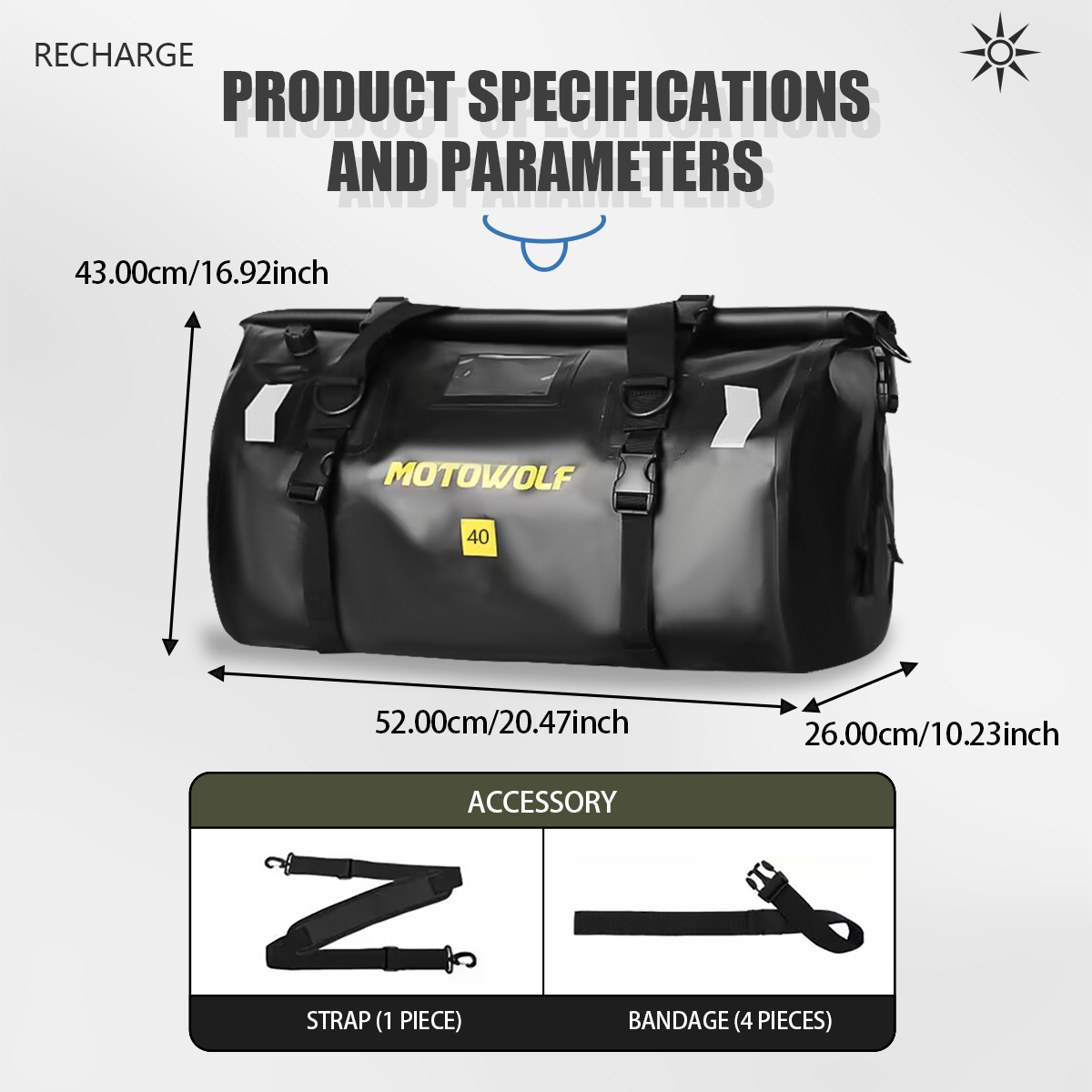 Waterproof Duffel Bag 40L/66L  - Outdoor Adventure Kit recensione e prezzo
