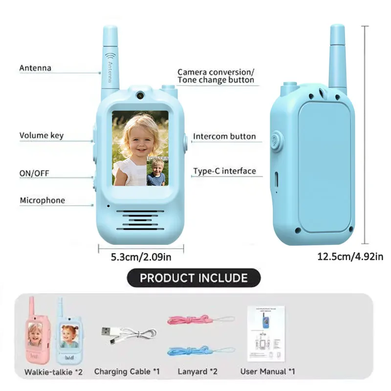 2pcs Kids Video Walkie Talkie  - Outdoor Adventure Videos recensione e prezzo
