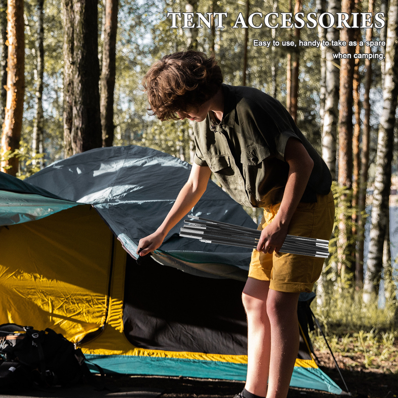 2Pcs Tent Pole Kit Replacement - Outdoor Adventure Kit recensione e prezzo