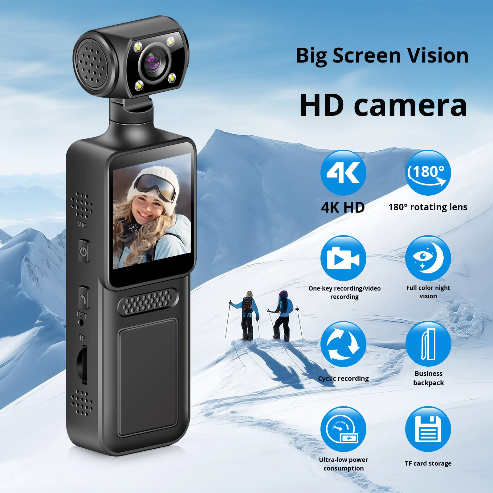 Portable HD WiFi Body-Worn Cam - Outdoor Adventure Videos recensione e prezzo