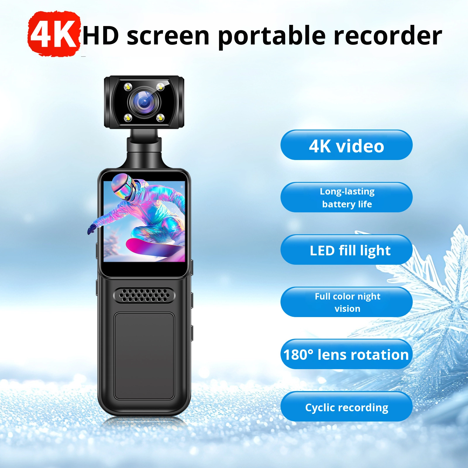 Portable HD WiFi Body-Worn Cam - Outdoor Adventure Videos recensione e prezzo