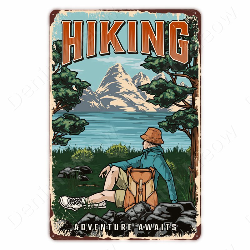Camping Family Tin Sign, Fishi - Outdoor Adventure Club recensione e prezzo