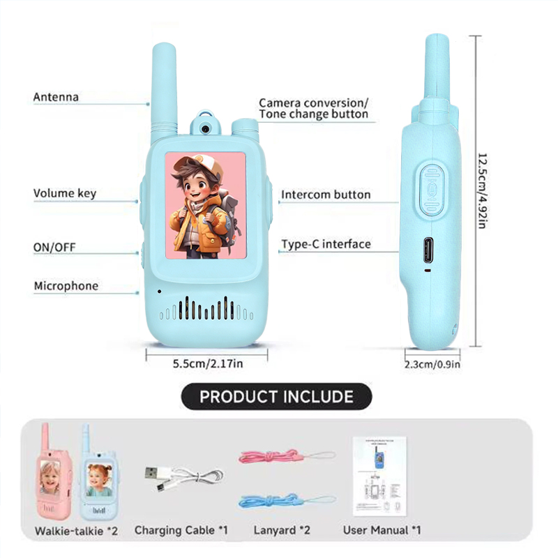 2pcs kids Video Walkie Talkie  - Outdoor Adventure Videos recensione e prezzo